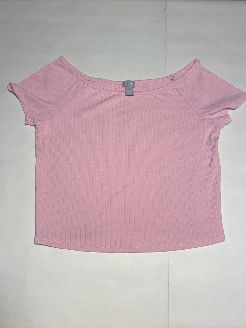 Womens Pink Crop Top Tilly's Size XL Cute Feminine Ribbed Summer Top